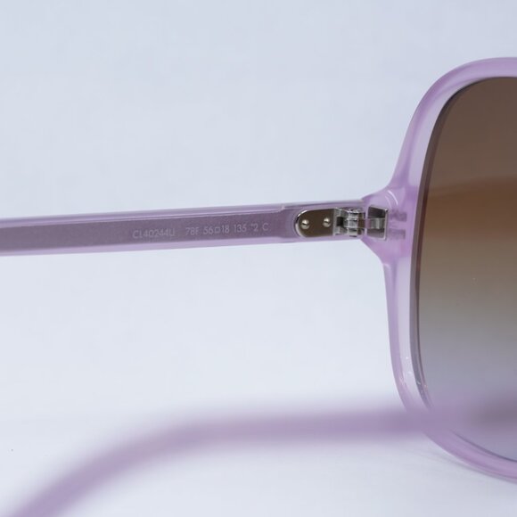 ?️ New Celine CL40244U 78F Sunglasses - Shiny Opal Lilac Frame, Brown Lenses main image 5